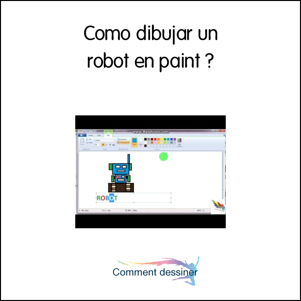 Como dibujar un robot en paint